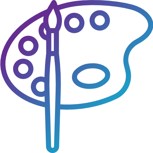 Brush colors color art icon