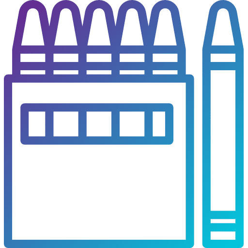 Crayons children crayon design icon