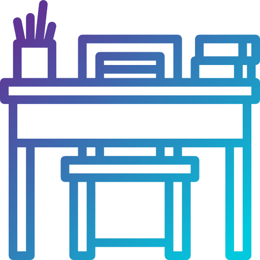 Desktop desk screen education icon