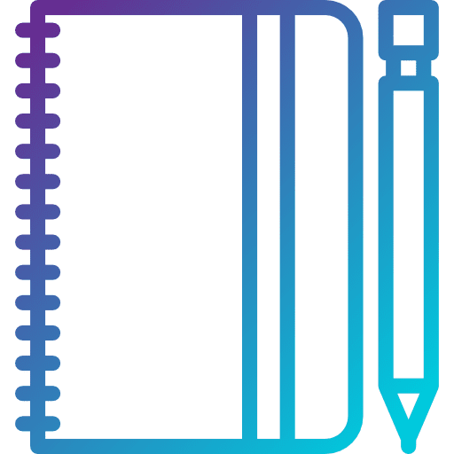 Diary bookmark school material reader icon