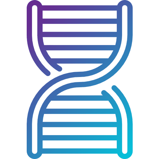Dna deoxyribonucleic acid genetical education icon