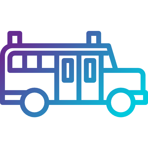 School bus vehicle transport bus icon