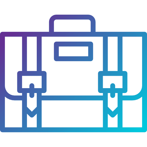 Briefcase office material school material portfolio icon