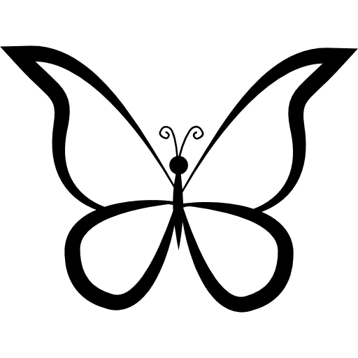 Butterfly outline design from top view animals animal butterflies icon