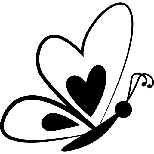 Butterfly side view facing to right butterflies insect insects icon