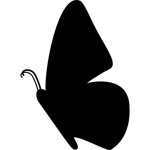 Butterfly side view shape silhouettes butterfly shape icon