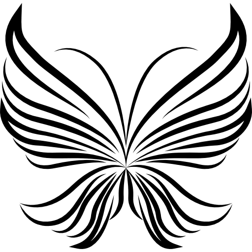 Stripes wings light butterfly beautiful design from top view butterflies butterfly ethereal icon