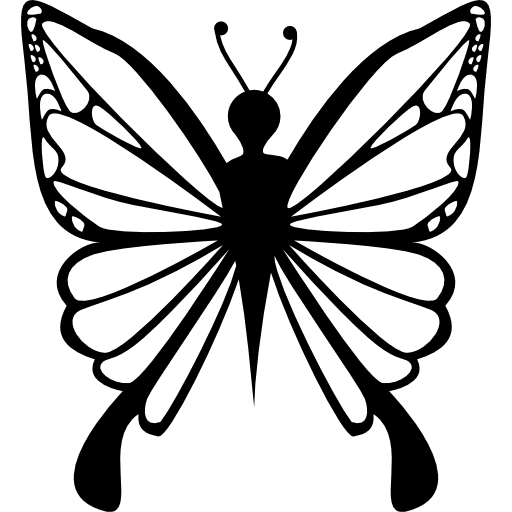 Femenine butterfly design top view top view delicate feminine icon