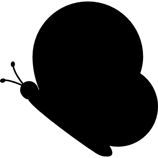Rounded butterfly facing left insects animals butterflies icon