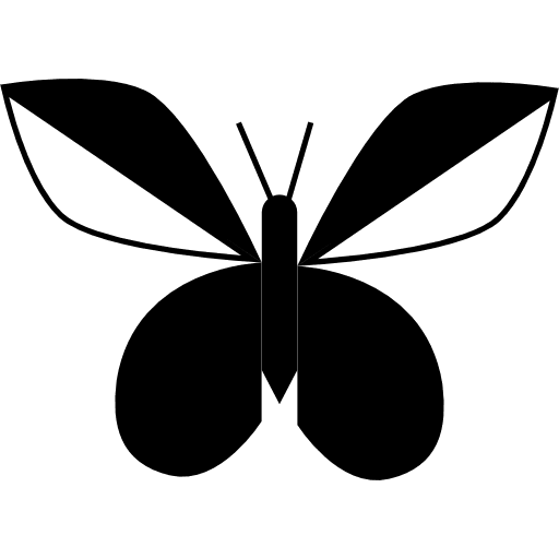 Butterfly with wings like leaves design butterfly insect icon