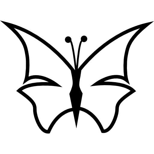 Sharpen butterfly outline shape butterfly butterflies top view icon