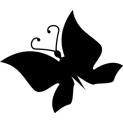 Butterfly silhouette rotated to left silhouette insect rotated to left icon