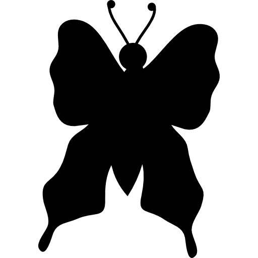 Butterfly top view black silhouette butterfly butterflies shape icon