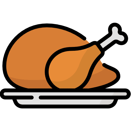 Chicken leg turkey wings nuggets icon