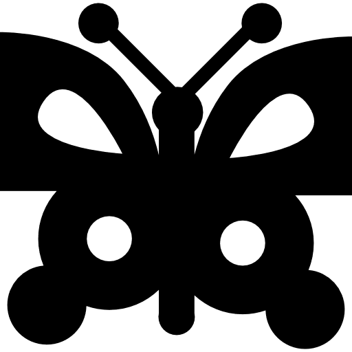 Creative butterfly design top view shape of gross outlines animal butterfly design icon