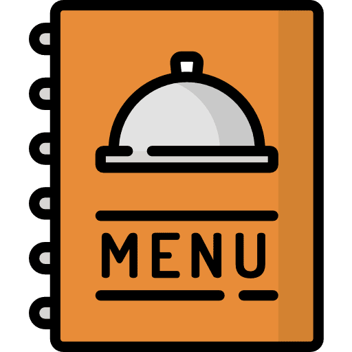 Menu paper open menu food icon