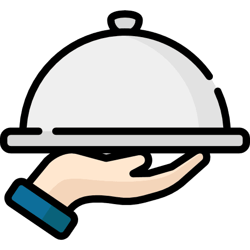 Serving dish dinner food hot food icon