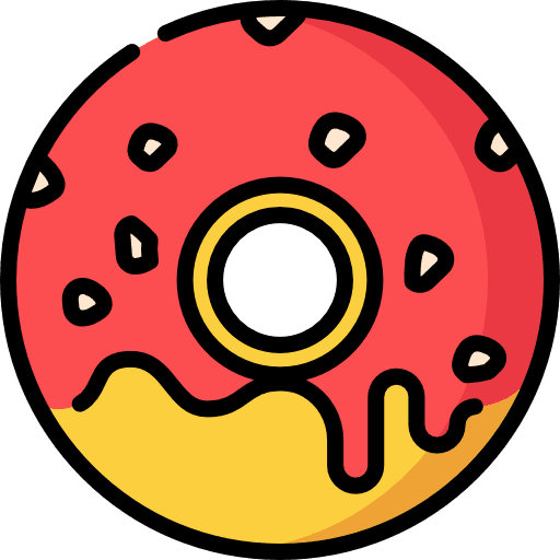 Donut donut birthday and party dessert icon Donut donut birthday and party dessert icon