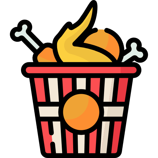 Fried chicken bucket chicken bucket fast food icon Fried chicken bucket chicken bucket fast food icon