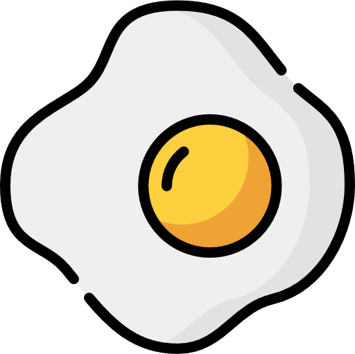 Fried egg food organic food and restaurant icon
