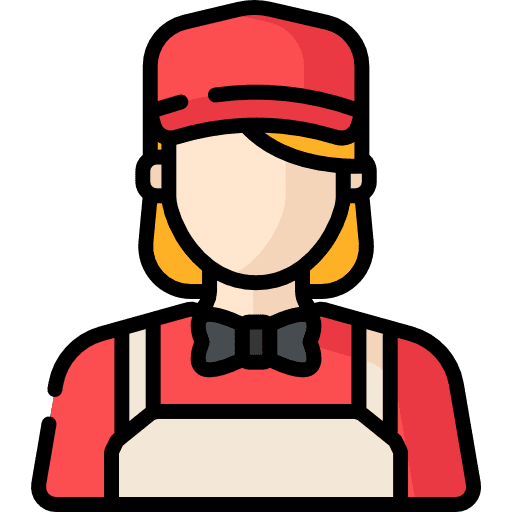 Waiter woman people job icon Waiter woman people job icon