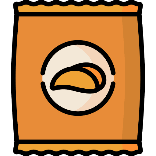 Chips food snack food and restaurant icon Chips food snack food and restaurant icon