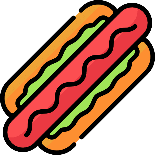 Hot dog food hot dog junk food icon Hot dog food hot dog junk food icon
