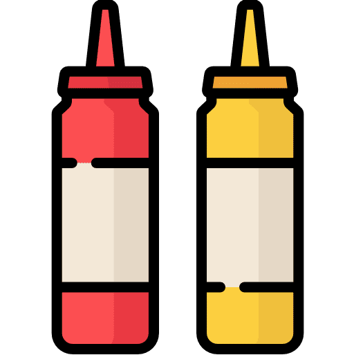 Sauces tools and utensils ketchup condiments icon Sauces tools and utensils ketchup condiments icon