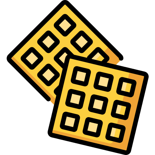 Waffle dessert food and restaurant sweet icon Waffle dessert food and restaurant sweet icon