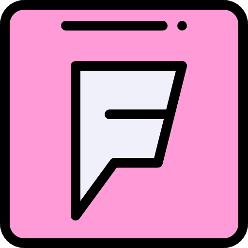 Foursquare logotype logo social network icon