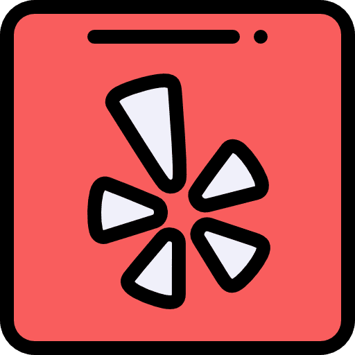 Yelp brand logo social network icon