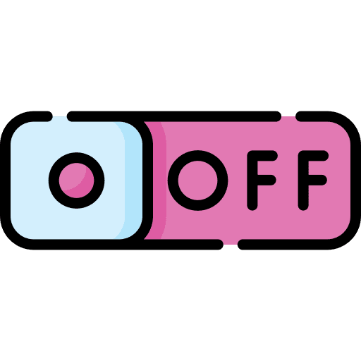 Switch off switch on off button slider icon Switch off switch on off button slider icon