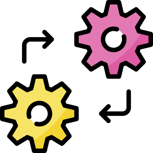 Synchronization synchronizing electronics gears icon