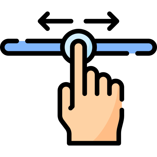 Level multimedia option settings hand icon Level multimedia option settings hand icon