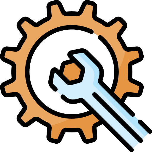 Repair service edit tools cogwheel icon Repair service edit tools cogwheel icon