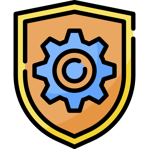Security settings shield ui icon Security settings shield ui icon