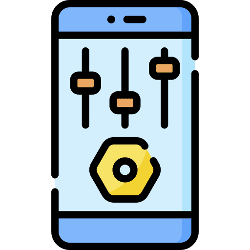 Smartphone settings mobile controls icon Smartphone settings mobile controls icon