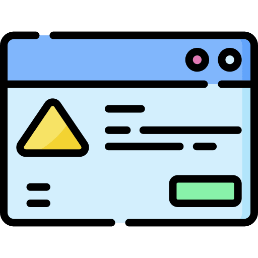 Warning box alert pop up icon Warning box alert pop up icon