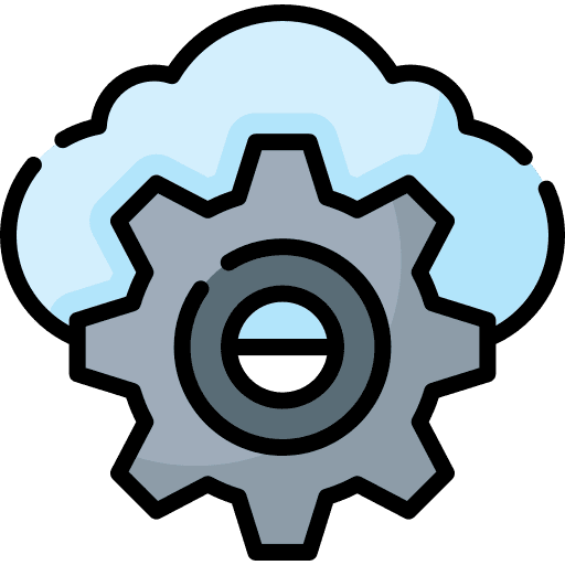 Cloud computing database data management settings icon Cloud computing database data management settings icon