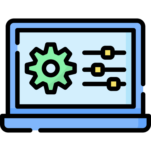 Laptop settings technology monitor icon Laptop settings technology monitor icon