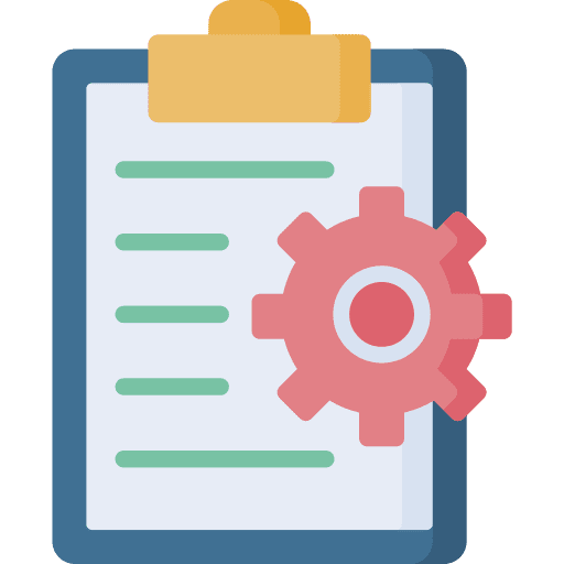 Settings management gear files and folders icon Settings management gear files and folders icon