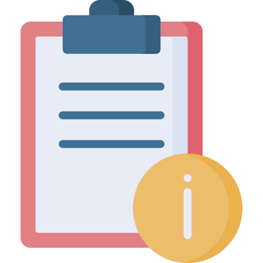 Info clipboard note file icon Info clipboard note file icon