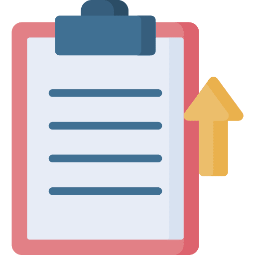 Upload arrow up clipboard task icon Upload arrow up clipboard task icon