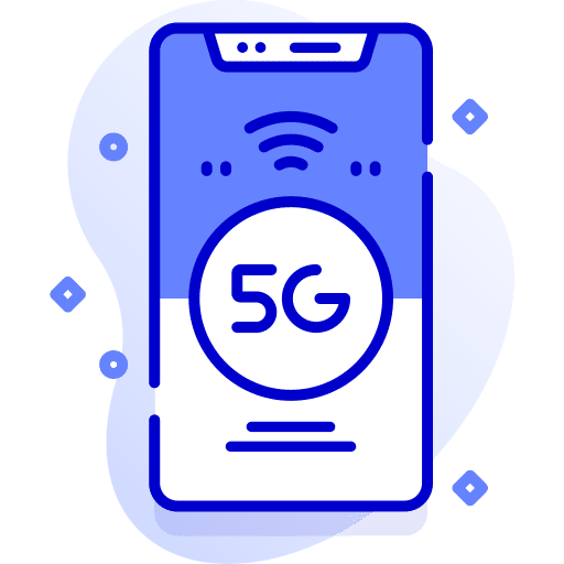5g phone communications signal icon 5g phone communications signal icon