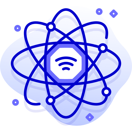 Atom smart technology atom electronics icon Atom smart technology atom electronics icon