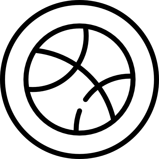 Dribbble logotype social network brand icon Dribbble logotype social network brand icon