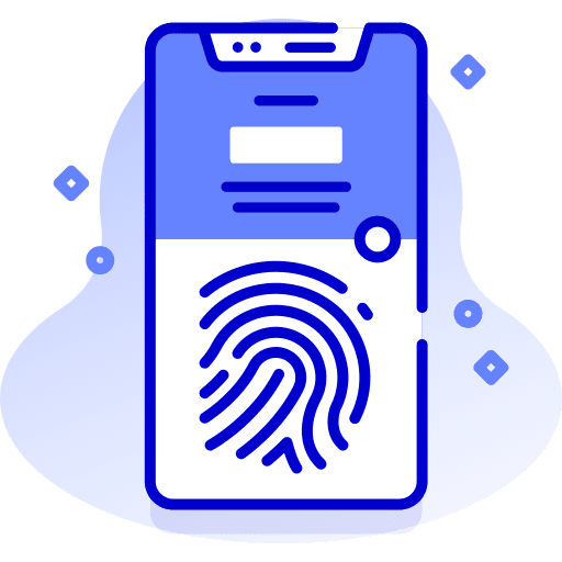 Fingerprints access electronics smartphone icon Fingerprints access electronics smartphone icon