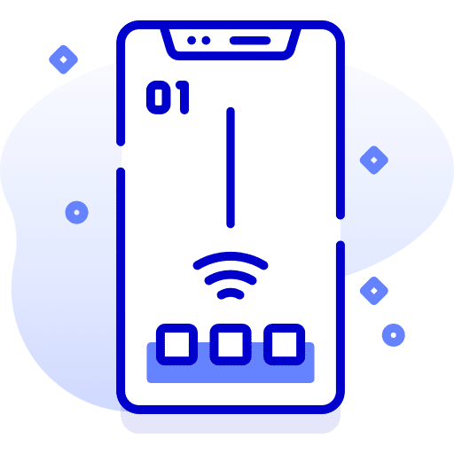 Smartphone apps menu wifi connection icon Smartphone apps menu wifi connection icon
