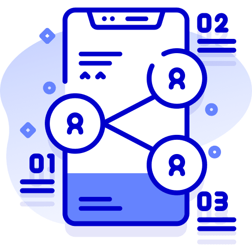 Share smartphone share profiles icon Share smartphone share profiles icon