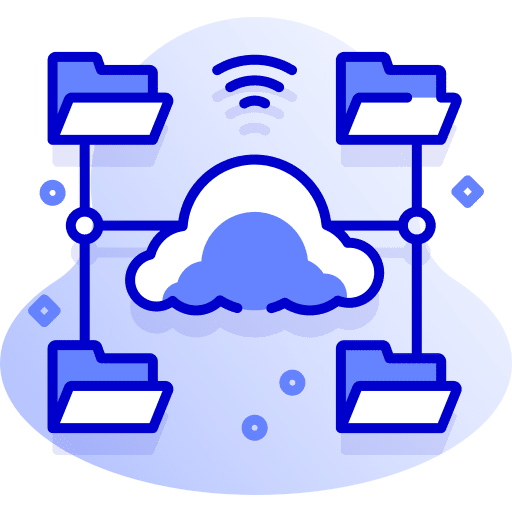 Cloud sharing document networking files and folders icon Cloud sharing document networking files and folders icon